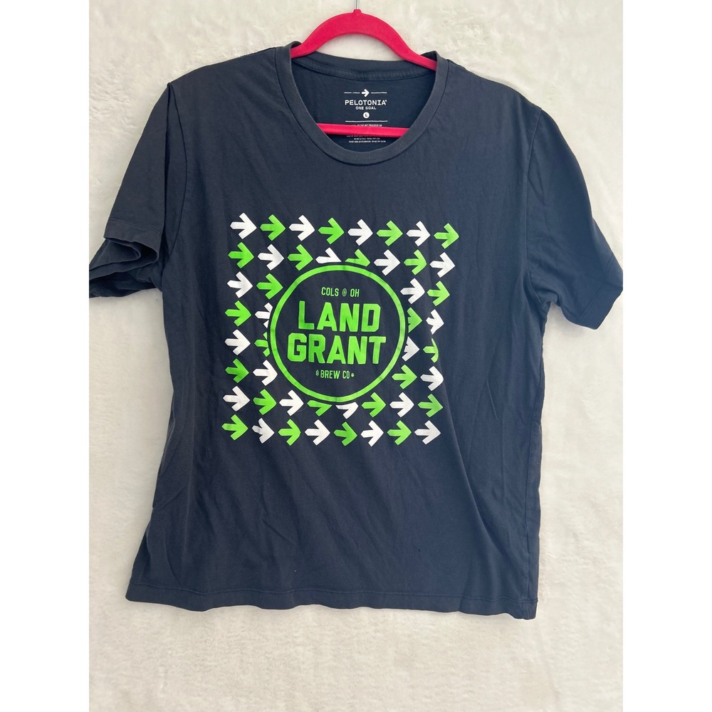 Pelotonia Land-Grant Brewing Co T-Shirt Mens Large Gray Short Sleeve Cotton Tee